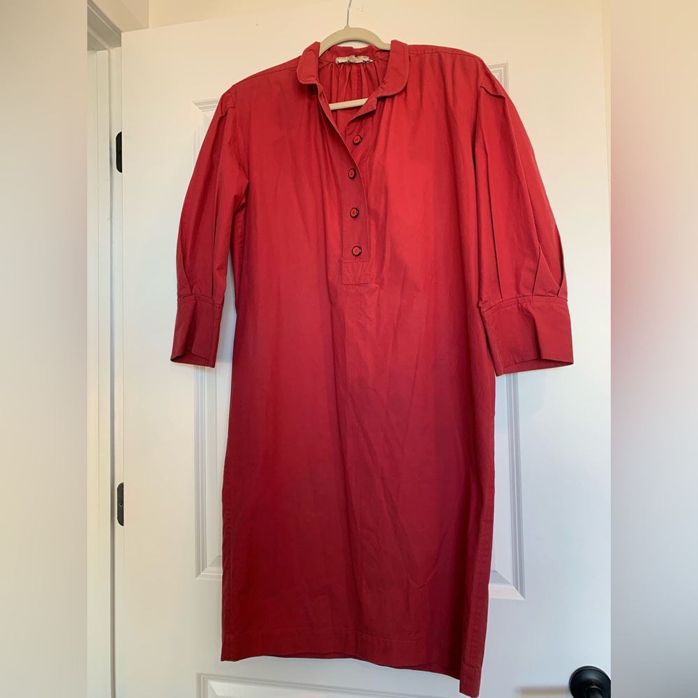 Yves Saint Laurent rive gauche red 80s dress. Size FR 36.